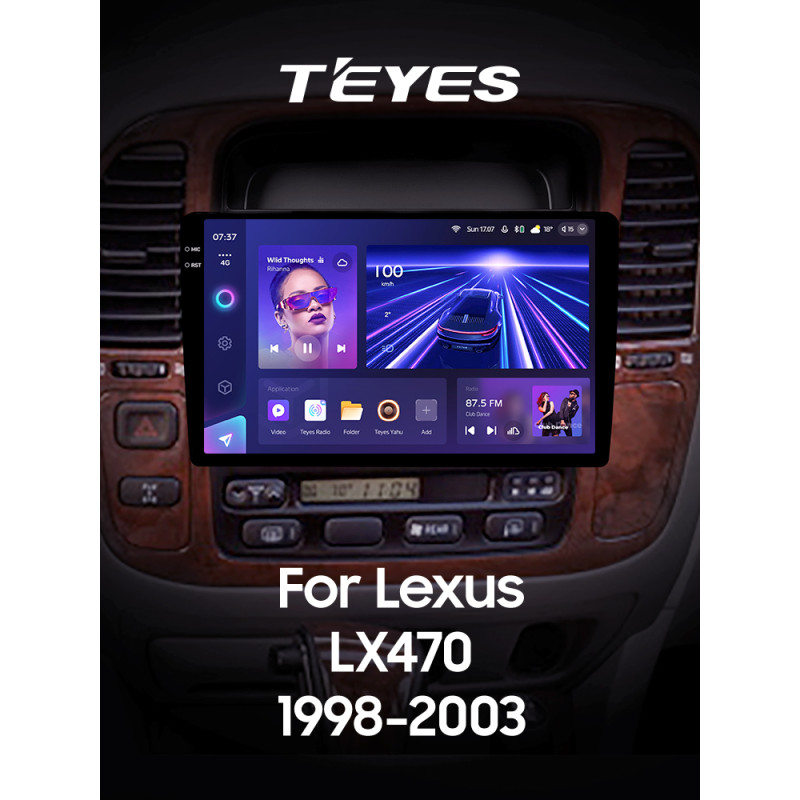 Android head unit Teyes CC3 6+128 Gb Lexus LX470 J100 (F2) 1998-2003 10" 2k (L2)