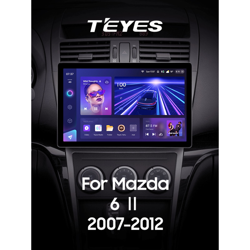 Android head unit Teyes CC3 6+128 Gb Mazda 6 2 GH 2007-2012 11" 2k