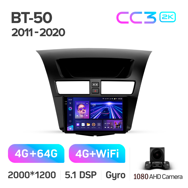 Android head unit Teyes CC3 4+64 Gb Mazda BT-50 BT50 2 (F1) 2011-2020 9" 2k (L1)