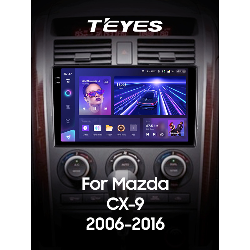 Android head unit Teyes CC3 6+128 Gb with 360° surround view° Mazda CX-9 TB 2006-2016 10" 2k