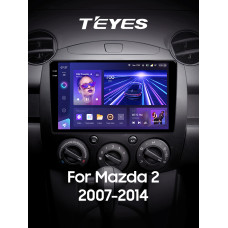 Odtwarzacz CD/DVD Teyes CC3 6+128 GB z kamerą 360° do Mazdy 2 DE (2007–2014), ekran 9 cali, rozdzielczość 2K.