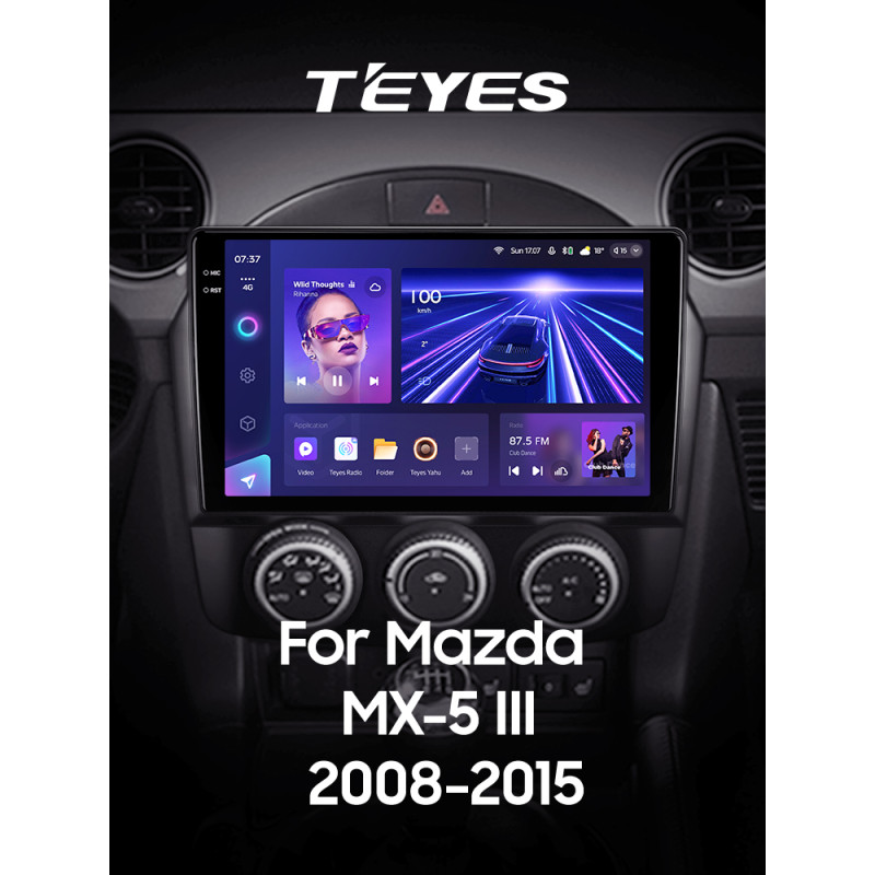Android head unit Teyes CC3 6+128 Gb Mazda MX-5 III 3 NC 2008-2015 9" 2k