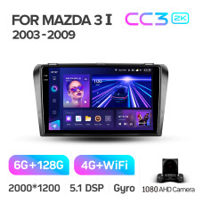 Android head unit Teyes CC3 6+128 Gb Mazda 3 1 BK 2003-2009 9" 2k