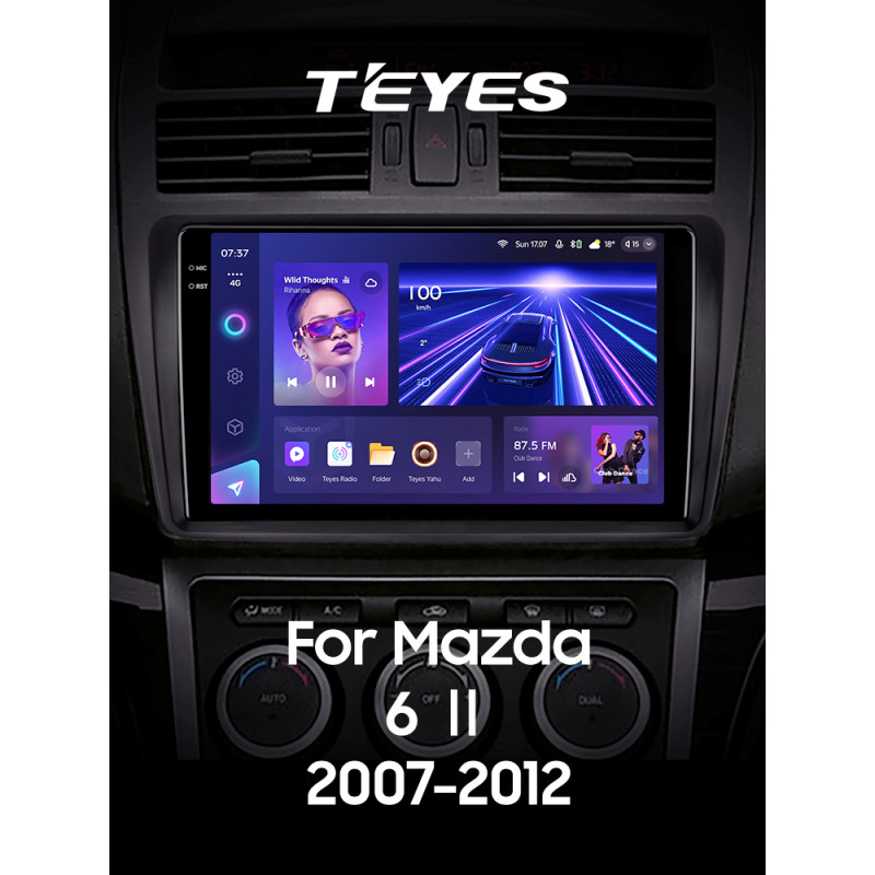 Android head unit Teyes CC3 4+64 Gb Mazda 6 2 GH 2007-2012 9" 2k