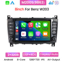 Android head unit AMS MERCEDES BENZ W203 M200S 2+32Gb 7"