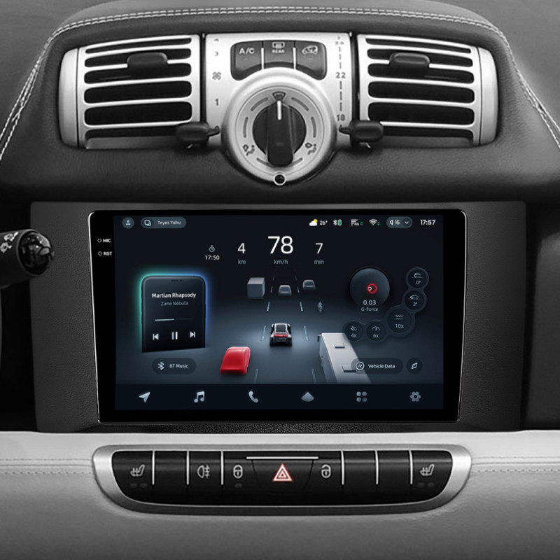 Štátní magnetofon Teyes CC4 Pro 12+256 GB pro Mercedes-Benz Smart Fortwo (2010–2015, F1), 9