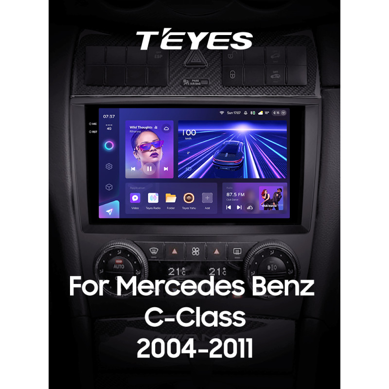Štátní magnetofon Teyes CC3 4+64 GB pro Mercedes-Benz třídy C (W203, CL203, C209, A209) 2004–2011, 9