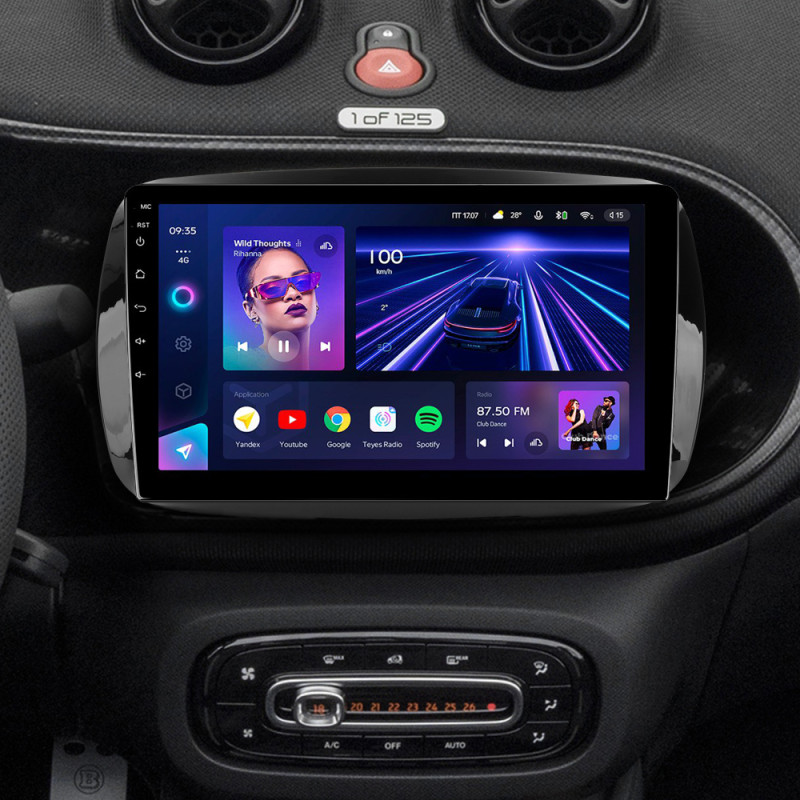 Android head unit Teyes CC3 4+32 Gb Mercedes Benz Smart Fortwo 3 C453 A453 W453 2014-2020 9" (L1)