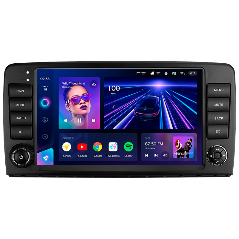 Android head unit Teyes CC3 4+32 Gb Mercedes Benz R-Class W251 R280 R300 R320 2005-2017 button (F2) 9" (L1)
