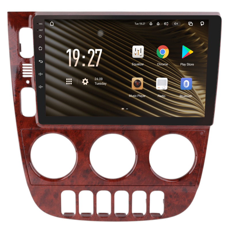 Android head unit SIGMA S9432 ANDROID 10 4+32 Gb 4G DSP Mercedes Benz M-Class ML320 W163 ML320 2003-2005 LHD WOODEN 9"