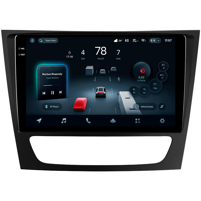 Android head unit Teyes CC4 Pro 12+256 Gb Mercedes Benz E Class S211 W211 2002-2009 CLS Class C219 2004-2010 9" 2k