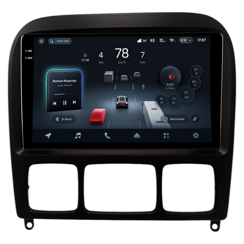 Android head unit Teyes CC4 Pro 12+256 Gb Mercedes Benz S CLASS (W220) 1998-2005 Black 9" 2k