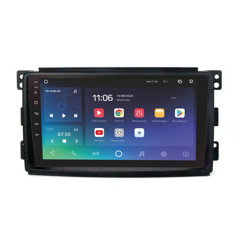 Android head unit SIGMA X9464 ANDROID 10 4+64 Gb 4G DSP Mercedes Benz Smart 2006-2009 9"