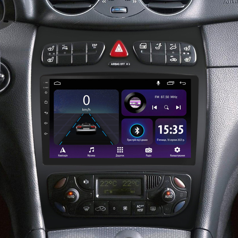 Android head unit SIGMA E9232 ANDROID 10 2+32 Gb Mercedes Benz CLK Class C209 A209 (F2) 2002-2005 9" (L1)