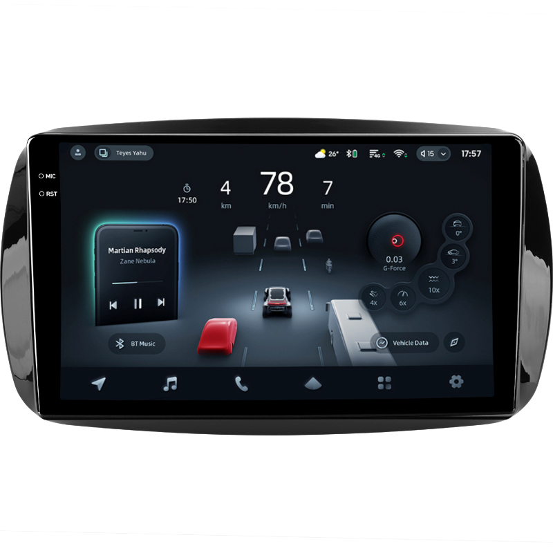 Android head unit Teyes CC4 Pro 8+128 Gb Mercedes Benz Smart Fortwo 3 C453 A453 W453 2014-2020 9" 2k (L1)