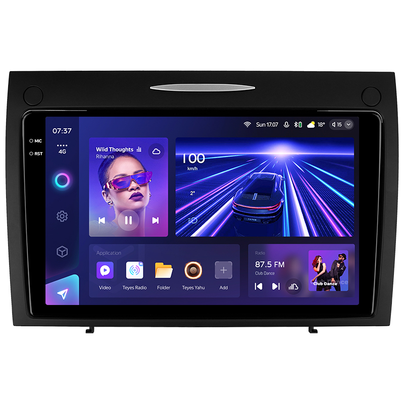 Android head unit Teyes CC3 6+128 Gb with 360° surround view° Mercedes-Benz SLK-Class SLK Class R171 2004-2011 9" 2k (L1)