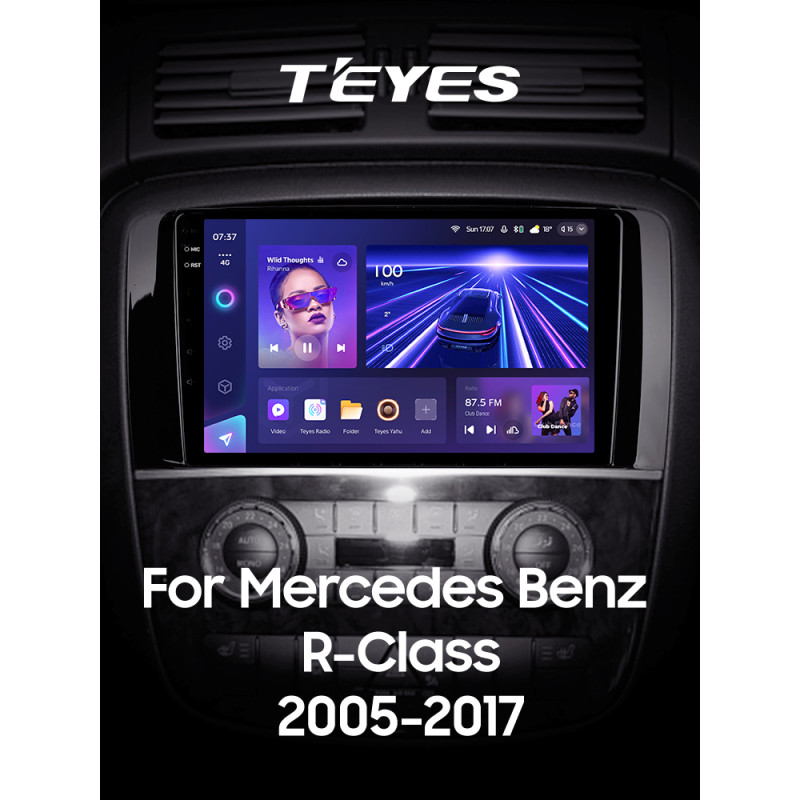 Android head unit Teyes CC3 6+128 Gb with 360° surround view° Mercedes Benz R-Class W251 R280 R300 R320 2005-2017 (F1) 9" 2k
