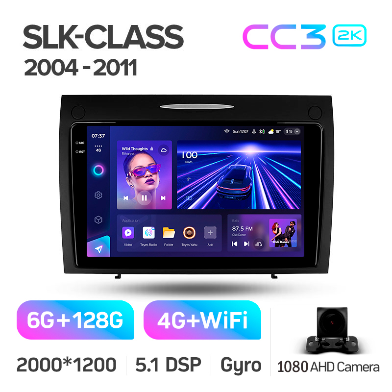 Android head unit Teyes CC3 6+128 Gb Mercedes-Benz SLK-Class SLK Class R171 2004-2011 9" 2k (L1)