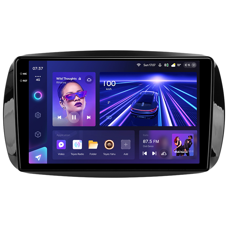Android head unit Teyes CC3 4+32 Gb Mercedes Benz Smart Fortwo 3 C453 A453 W453 2014-2020 9" 2k (L1)