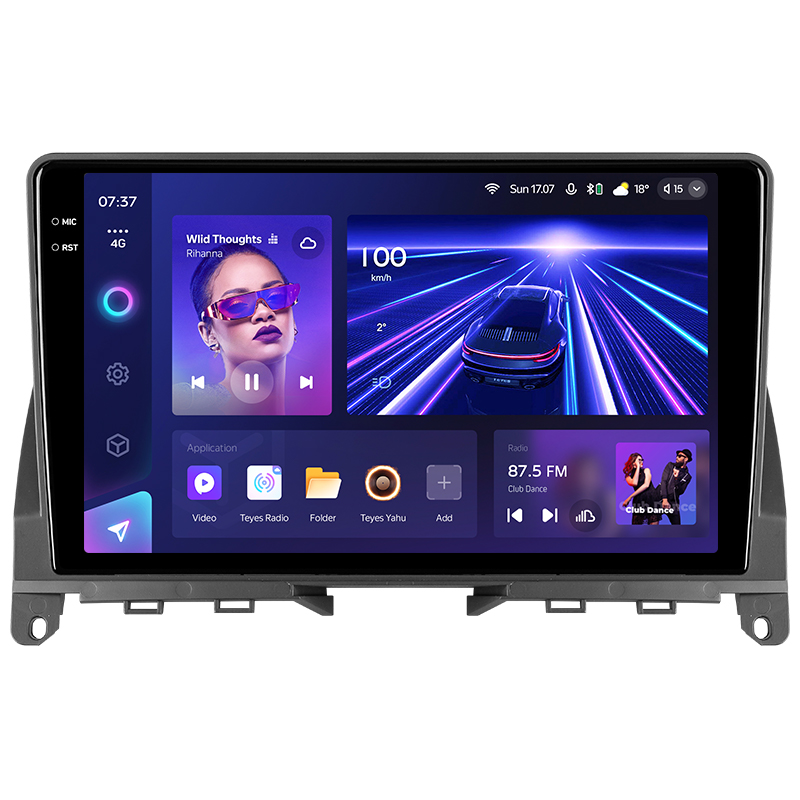 Android head unit Teyes CC3 6+128 Gb Mercedes Benz C Class 3 W204 S204 2006-2011 9" 2k