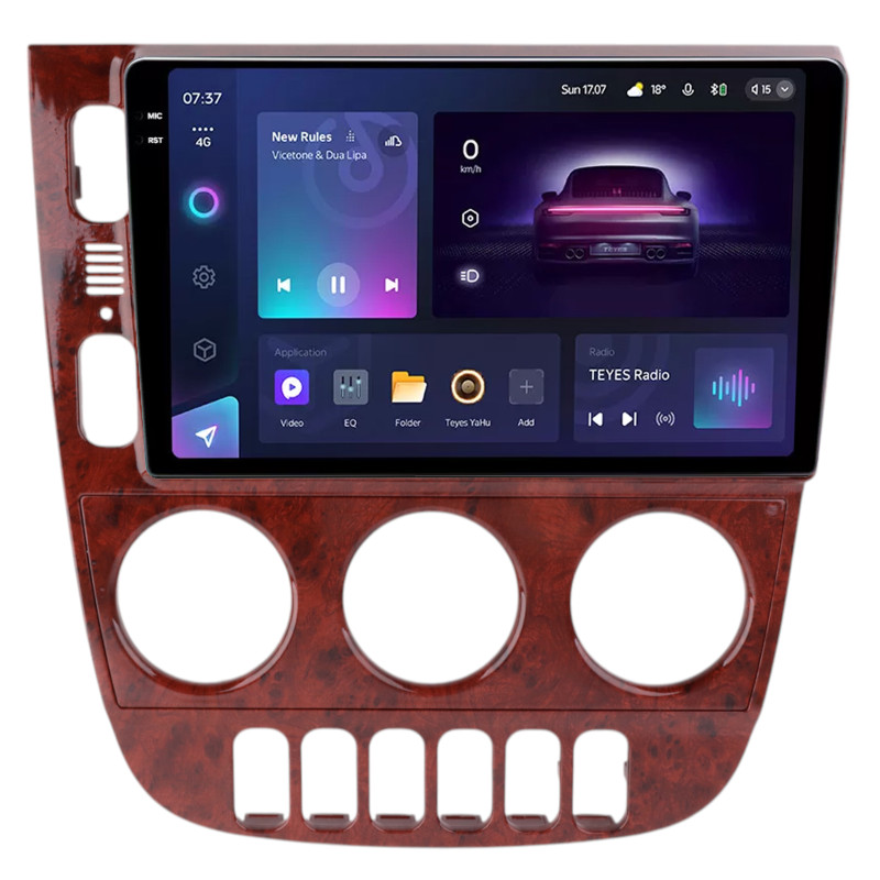 Android head unit Teyes CC3 4+64 Gb Mercedes Benz M-Class ML320 W163 ML320 2003-2005 LHD WOODEN 9" 2k