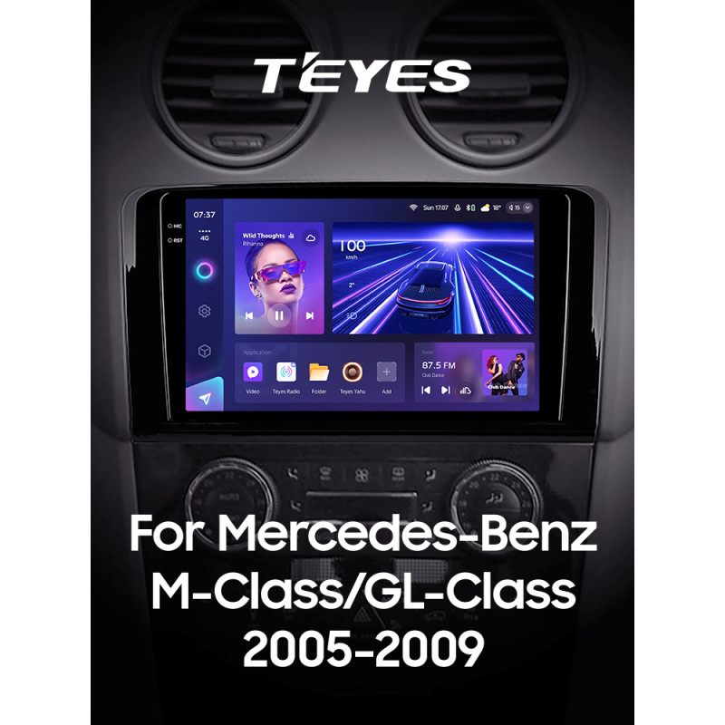 Android head unit Teyes CC3 4+32 Gb Mercedes Benz ML GL ML350 GL320 X164 2005-2009 (F1) 9" 2k