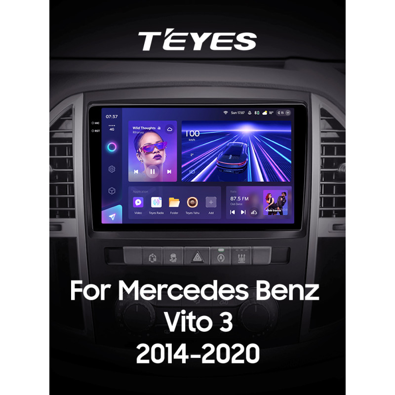 Android head unit Teyes CC3 6+128 Gb with 360° surround view° Mercedes-Benz Vito 3 W447 2014-2020 10" 2k (L1)