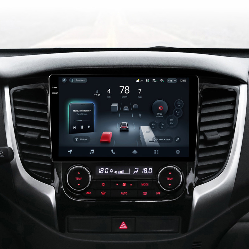 Android head unit Teyes CC4 Pro 8+128 Gb Mitsubishi L200 5 (F2) (Automatic air conditioning) 2015-2019 9" 2k