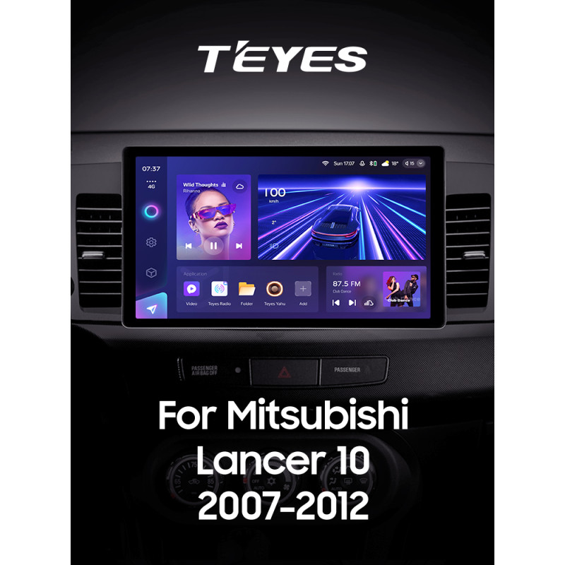 Android head unit Teyes CC3 4+32 Gb Mitsubishi Lancer 10 CY 2007-2012 (B) 11" 2k