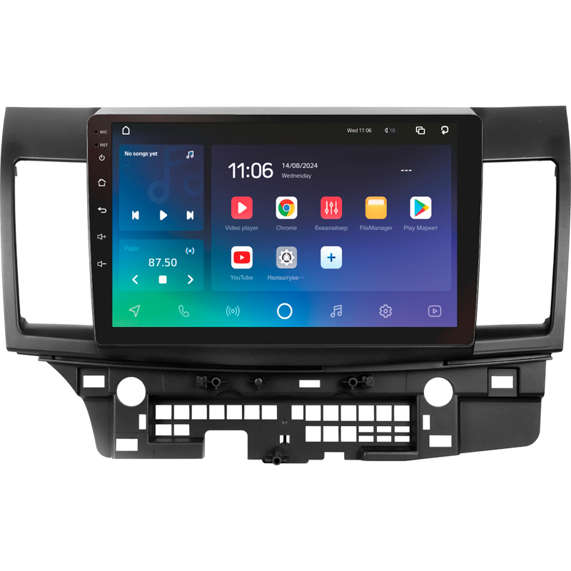 Android head unit SIGMA X10464 ANDROID 10 4+64 Gb 4G DSP Mitsubishi Lancer 10 CY 2007-2012 (B) 10"