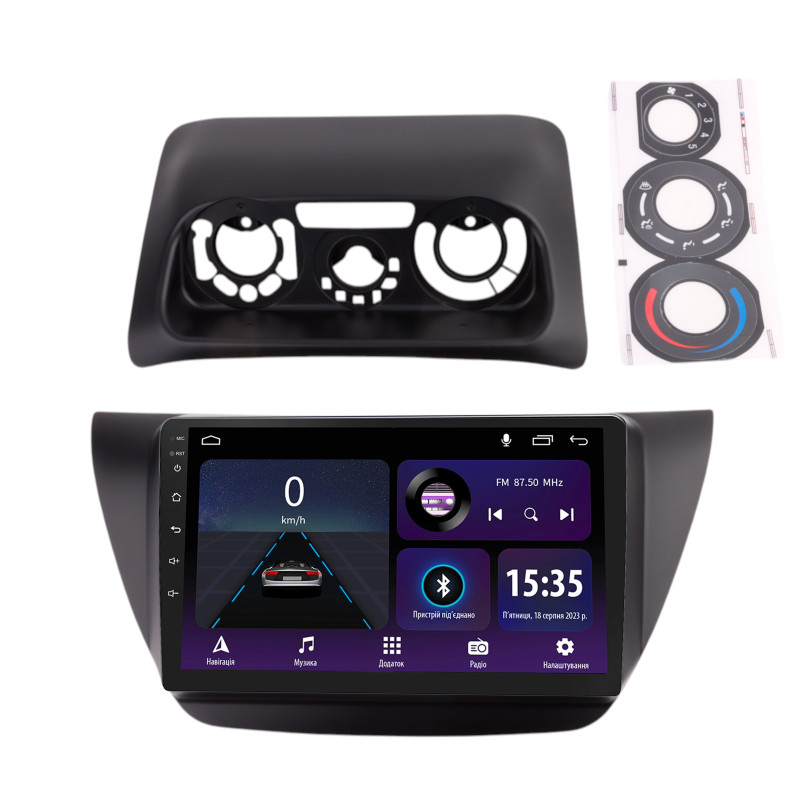 Android head unit SIGMA E9232 ANDROID 10 2+32 Gb Mitsubishi LANCER IX GLX 2006-2010 Black 9"