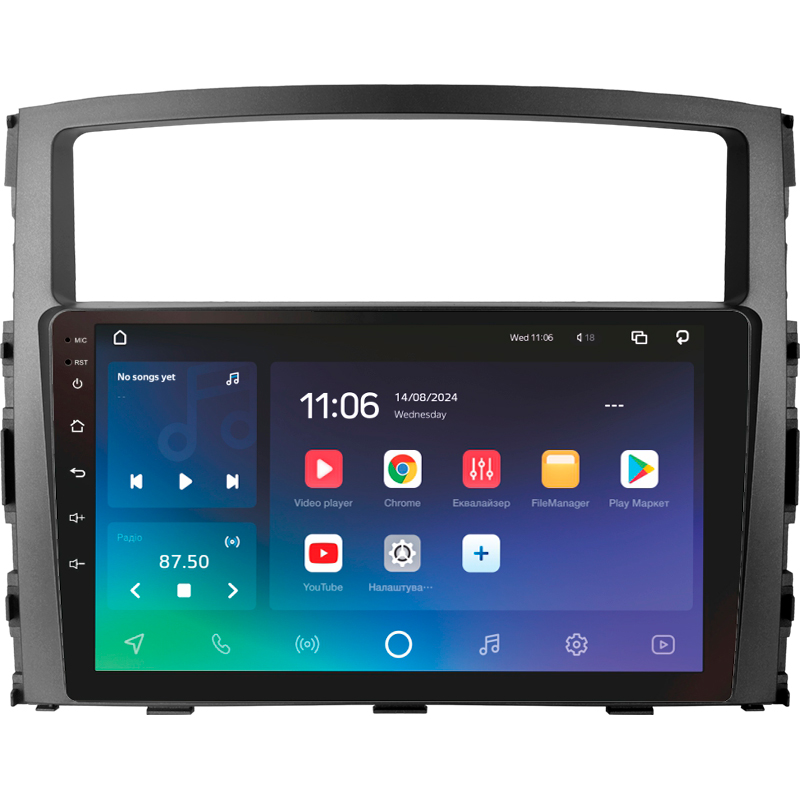 Android head unit SIGMA PRO 9432 ANDROID 10 4+32 Gb 4G DSP Mitsubishi Pajero 4 V80 V90 2006-2024 9"