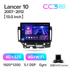 Android head unit Teyes CC3 4+32 Gb Mitsubishi Lancer 10 CY 2007-2012 (B) 13" 2k