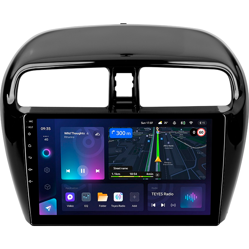 Android head unit Teyes CC3L 4+64 Gb Mitsubishi Mirage 6 2012-2018 9"