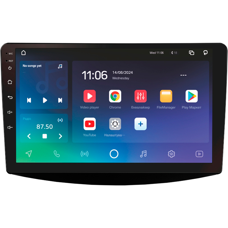 Android head unit SIGMA X9432 ANDROID 10 4+32 Gb 4G DSP Mitsubishi Grandis 1 2003-2010 (F1) 9"