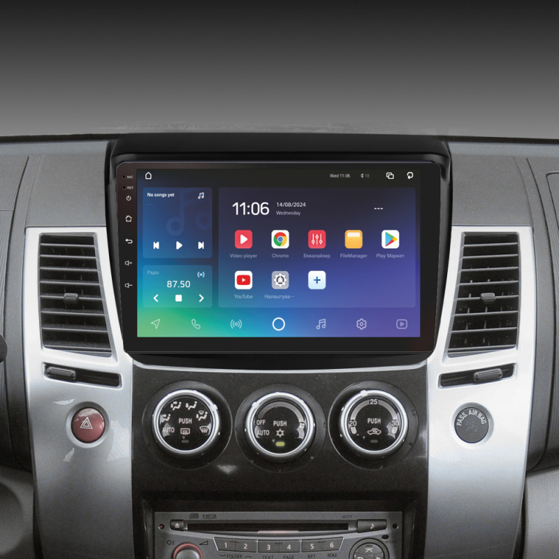 Android head unit SIGMA X9432 ANDROID 10 4+32 Gb 4G DSP Mitsubishi Pajero Sport 2 L200 Triton 2008-2016 (CAN BUS) 9" (L1)