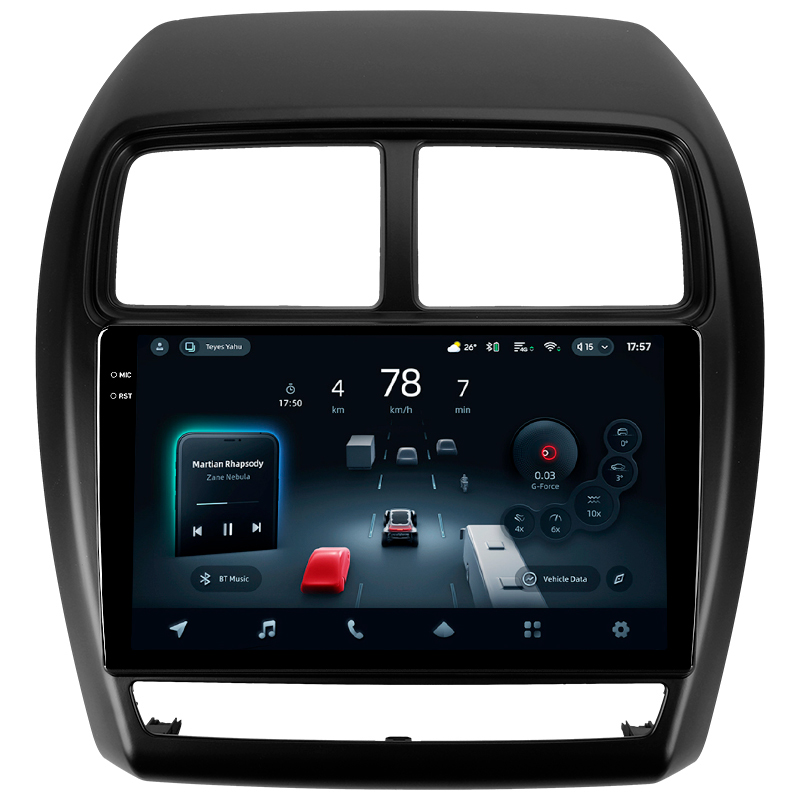 Android head unit Teyes CC4 Pro 8+128 Gb Mitsubishi ASX 1 (Left hand drive) 2016-2023 (B) 9" 2k