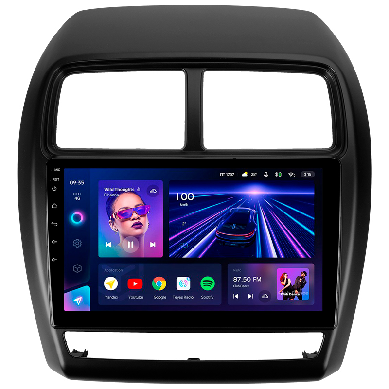 Android head unit Teyes CC3 4+32 Gb Mitsubishi ASX 1 (Left hand drive) 2016-2023 (B) 9"