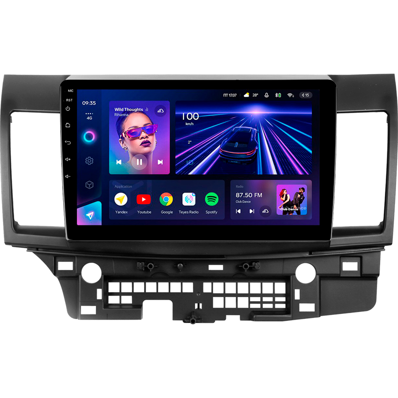 Android head unit Teyes CC3 4+32 Gb Mitsubishi Lancer 10 CY 2007-2012 (A) 10"