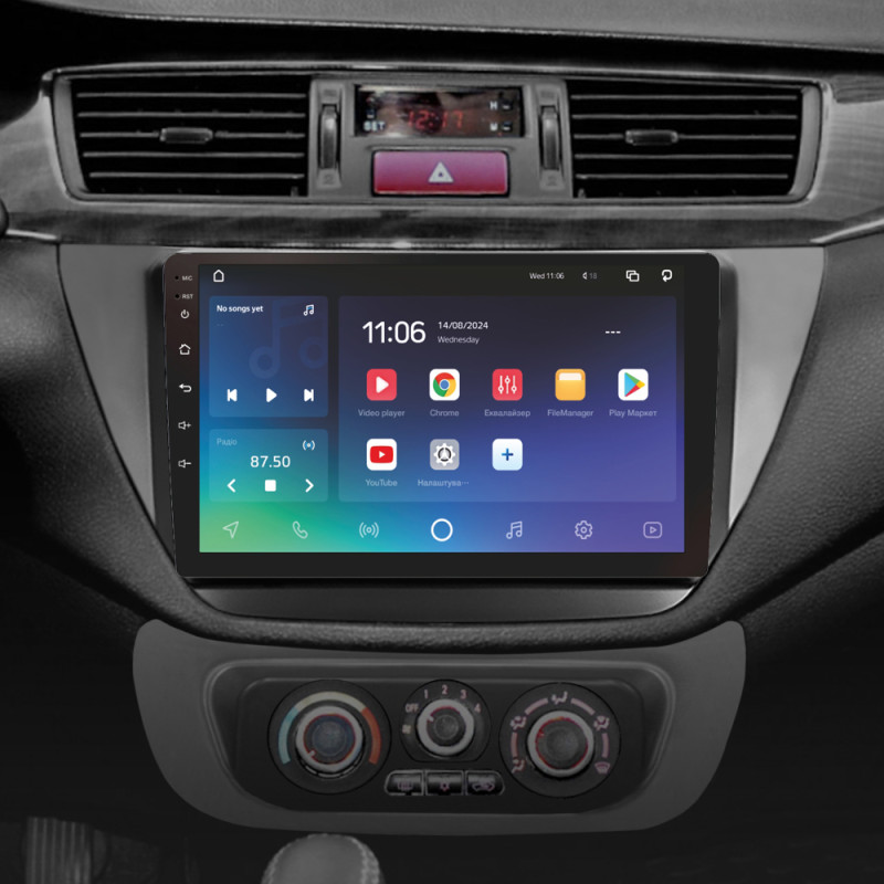 Android head unit SIGMA X9464 ANDROID 10 4+64 Gb 4G DSP Mitsubishi Lancer 9 CS 2000-2010 9"
