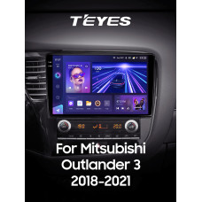 Android head unit Teyes CC3 6+128 Gb with 360° surround view° Mitsubishi Outlander 3 III GF0W GF0W GG0W 2018 - 2021 10" 2k