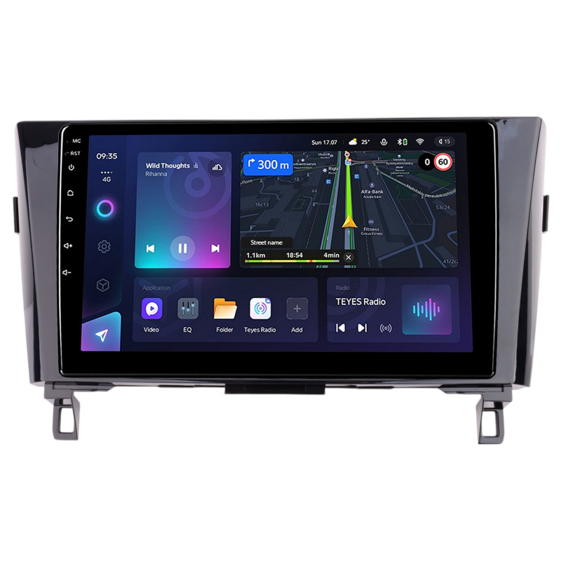Android head unit Teyes CC3L 4+32 Gb Nissan X-Trail QASHQAI ROGUE 2014-2020 UV Black 10"