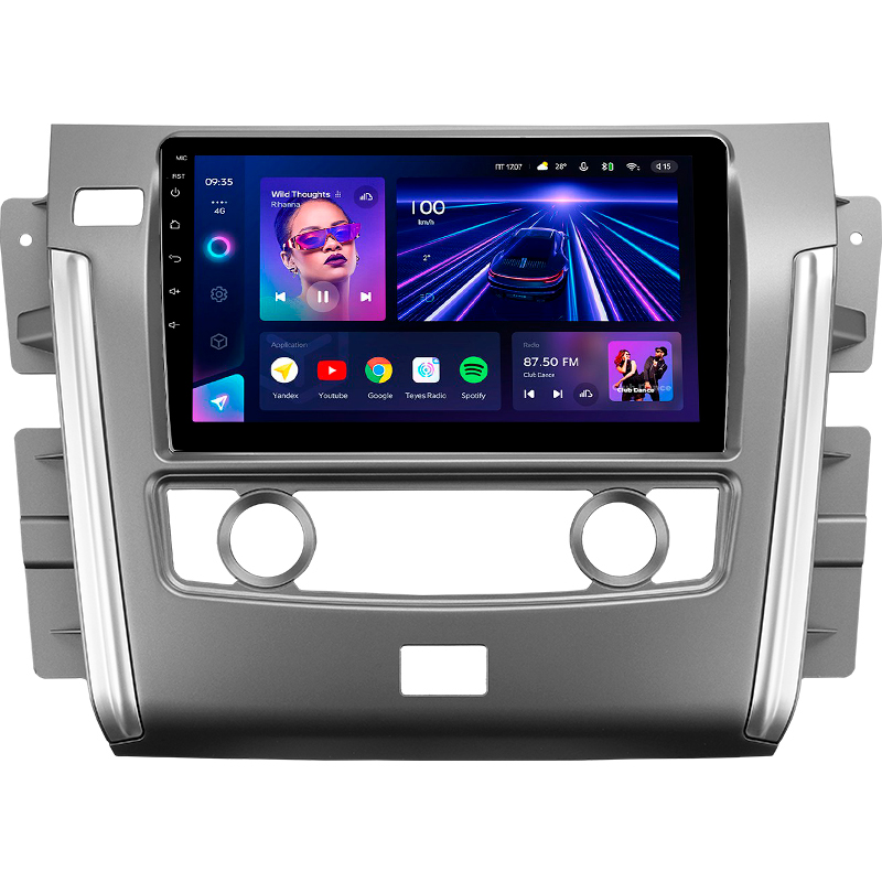 Android head unit Teyes CC3 4+32 Gb Nissan Patrol 6 Y62 2010-2020 (F2) 10"