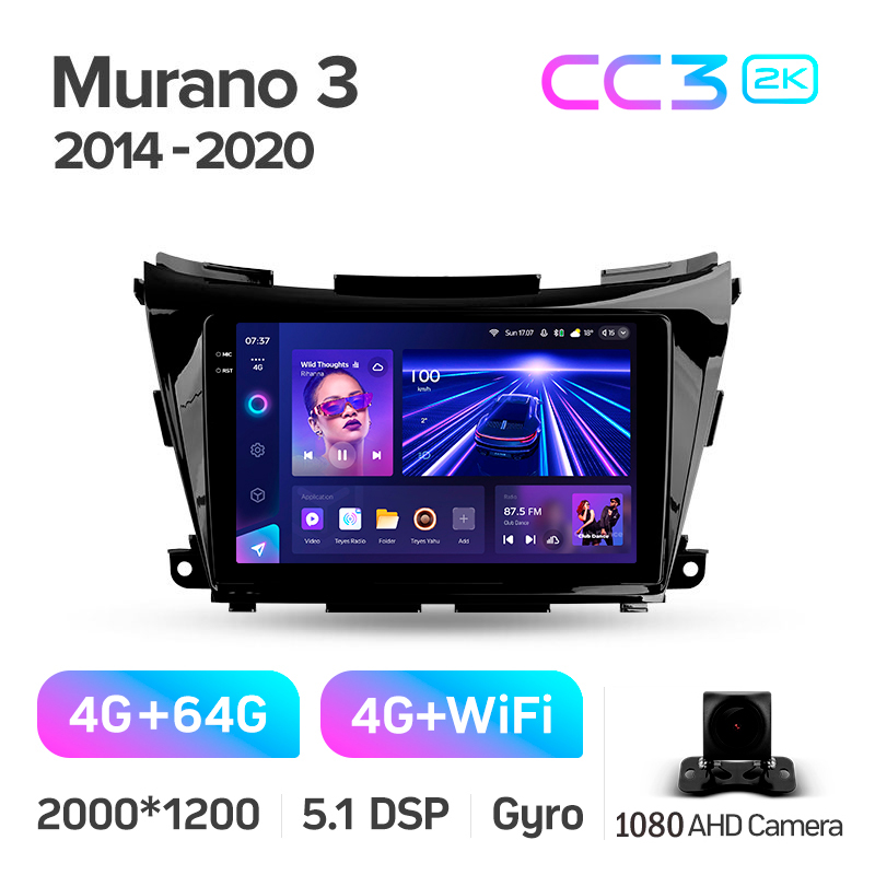 Equipo de radio original Teyes CC3 4+64 GB para Nissan Murano 3 Z52 (2014-2020) 10
