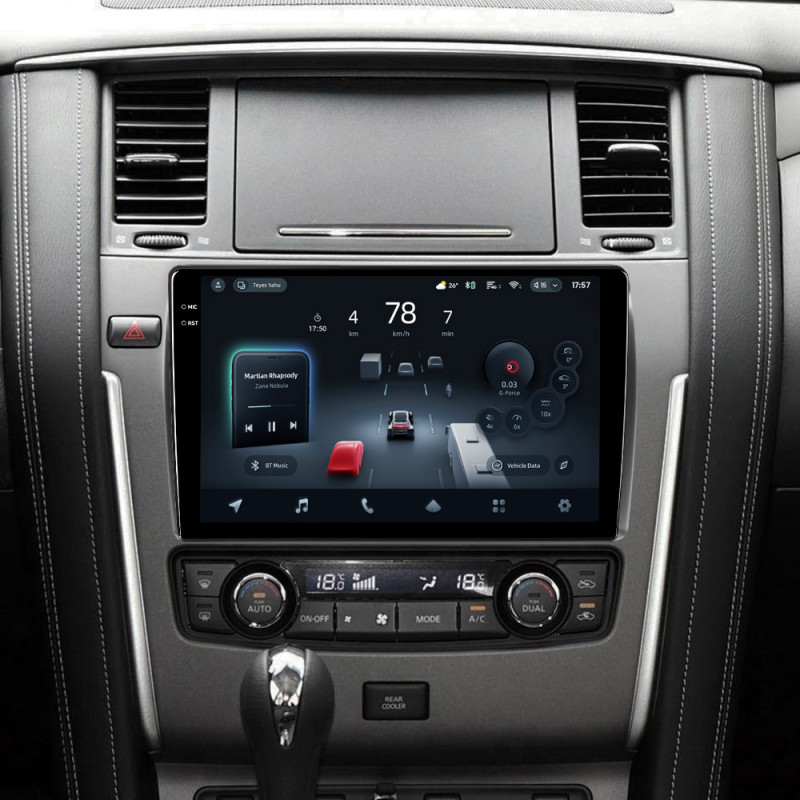 Festplatten-Multimediaanlage Teyes CC4 Pro 8+128 GB für Nissan Patrol 6 (Y62, Baujahr 2010–2020, F2) mit 10