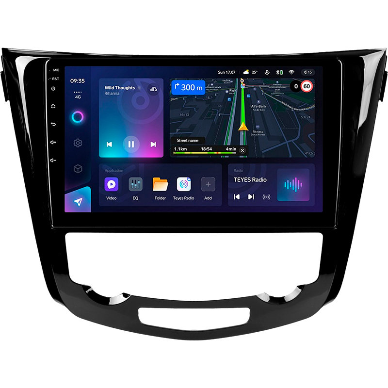 Android head unit Teyes CC3L 4+64 Gb Nissan X-Trail X Trail 3 T32 2013-2022- (F2) Automatic air conditioning (C) 10"