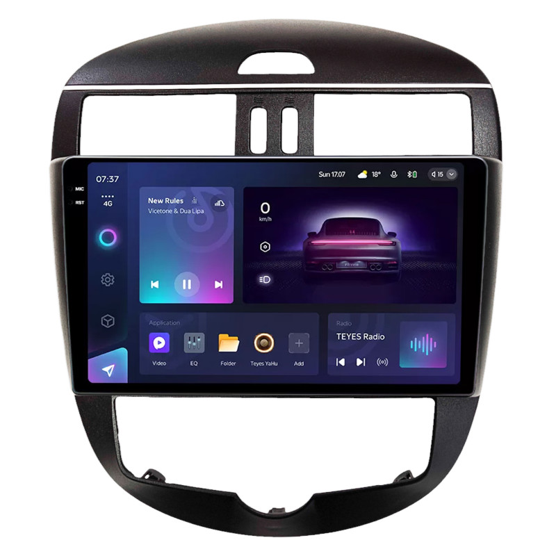 Fest eingebaute Magnetophonanlage Teyes CC3 4+64 GB für Nissan Tiida 2011–2015 (Automatik, Klimaanlage, 10 Zoll, 2-Kanal).