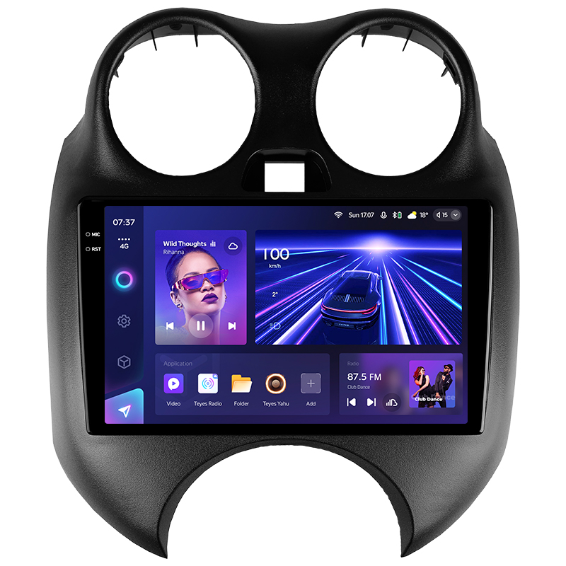 Android head unit Teyes CC3 6+128 Gb with 360° surround view° Nissan March Micra K13 2010-2013 9" 2k