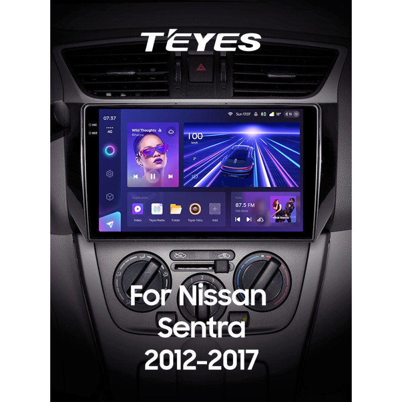 Android head unit Teyes CC3 6+128 Gb with 360° surround view° Nissan Sentra B17 2012-2017 10" 2k