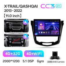 Android head unit Teyes CC3 4+32 Gb Nissan X-Trail X Trail 3 T32 2013-2022- (F2) Automatic air conditioning (AB) 11" 2k